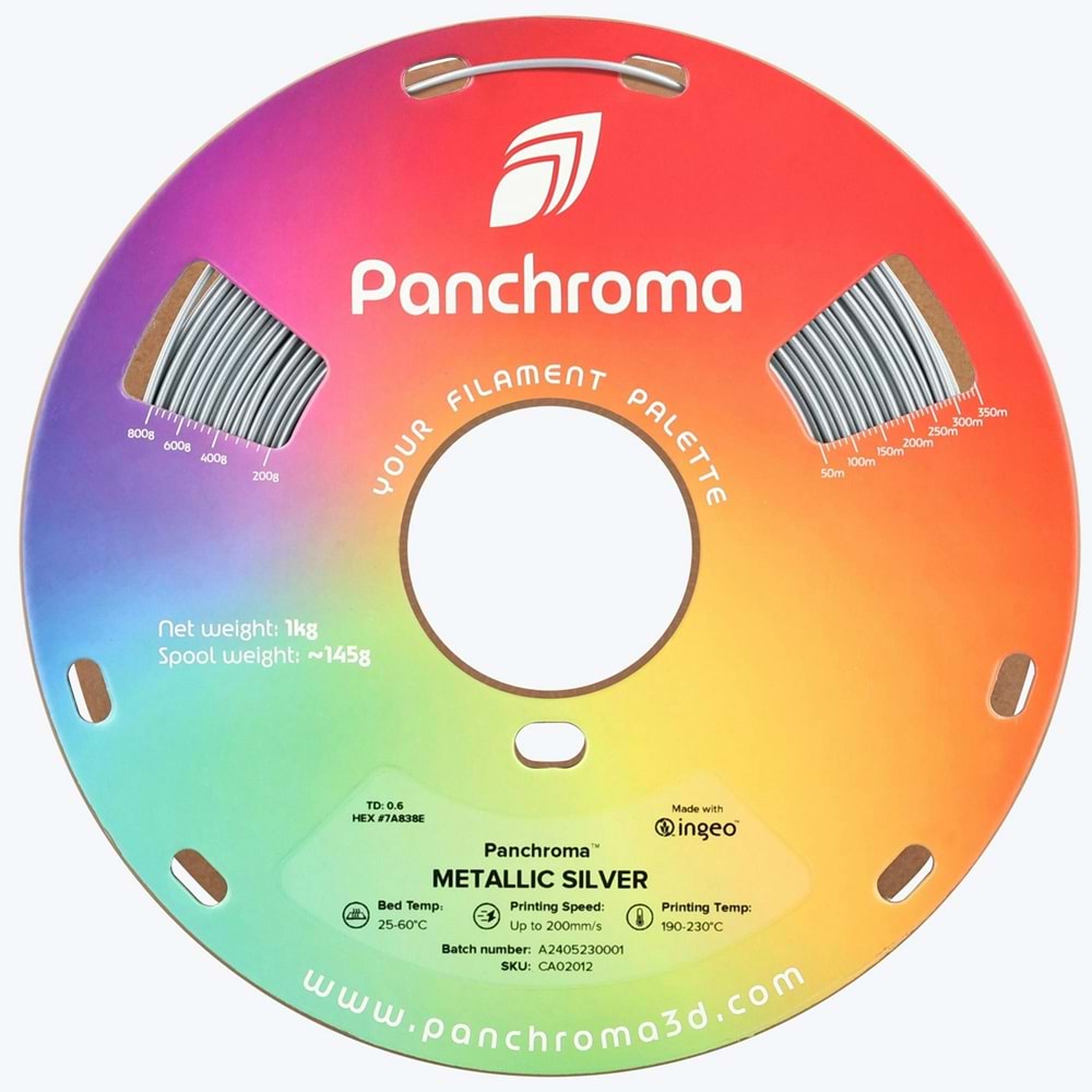 Panchroma PLA Filament Metalik Gümüş