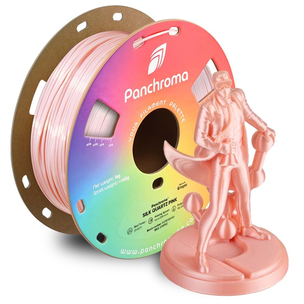 Panchroma Silk PLA Filament Kuvars Pembe