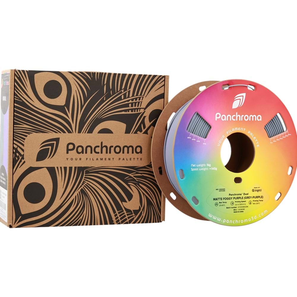 Panchroma PLA Dual Filament Mat Flu Mor (Gri - Mor)