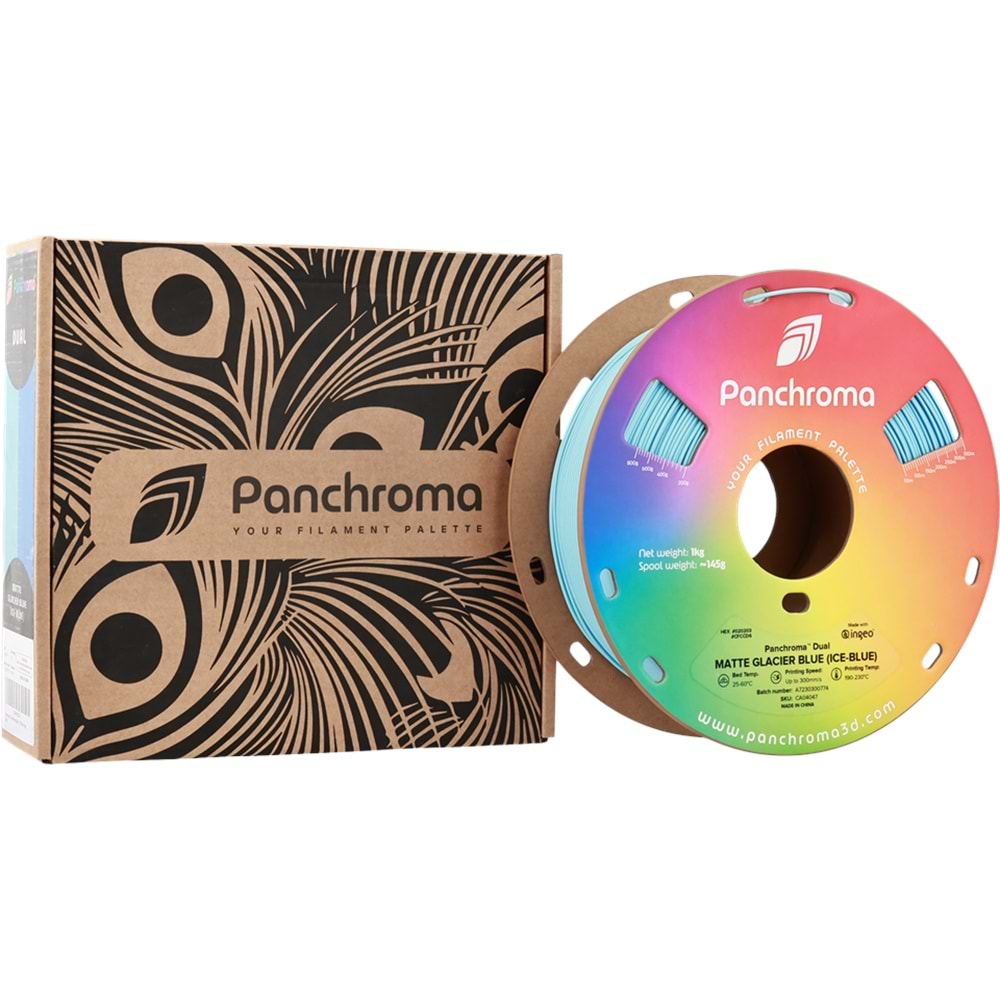 Panchroma PLA Dual Filament Mat Buzul (Buz - Mavi)