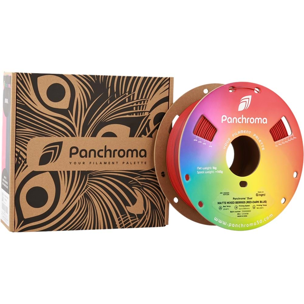 Panchroma PLA Dual Filament Mat Karışık Böğürtlen (Kırmızı - Lacivert)