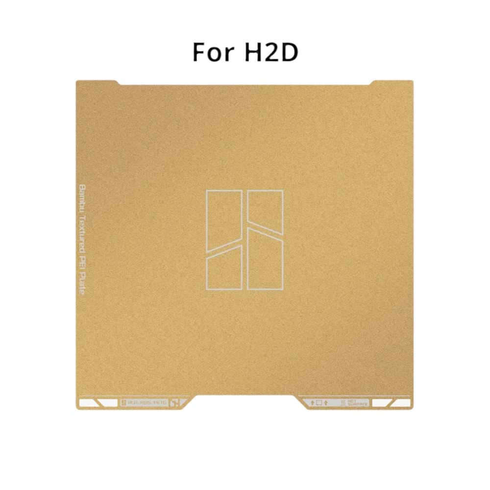 BambuLab Dokulu PEI Baskı Plakası | H2D, H2D Pro, H2S