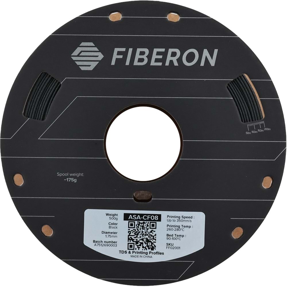 Fiberon ASA-CF08 Siyah Filament | UV Dayanımlı Karbon Fiber