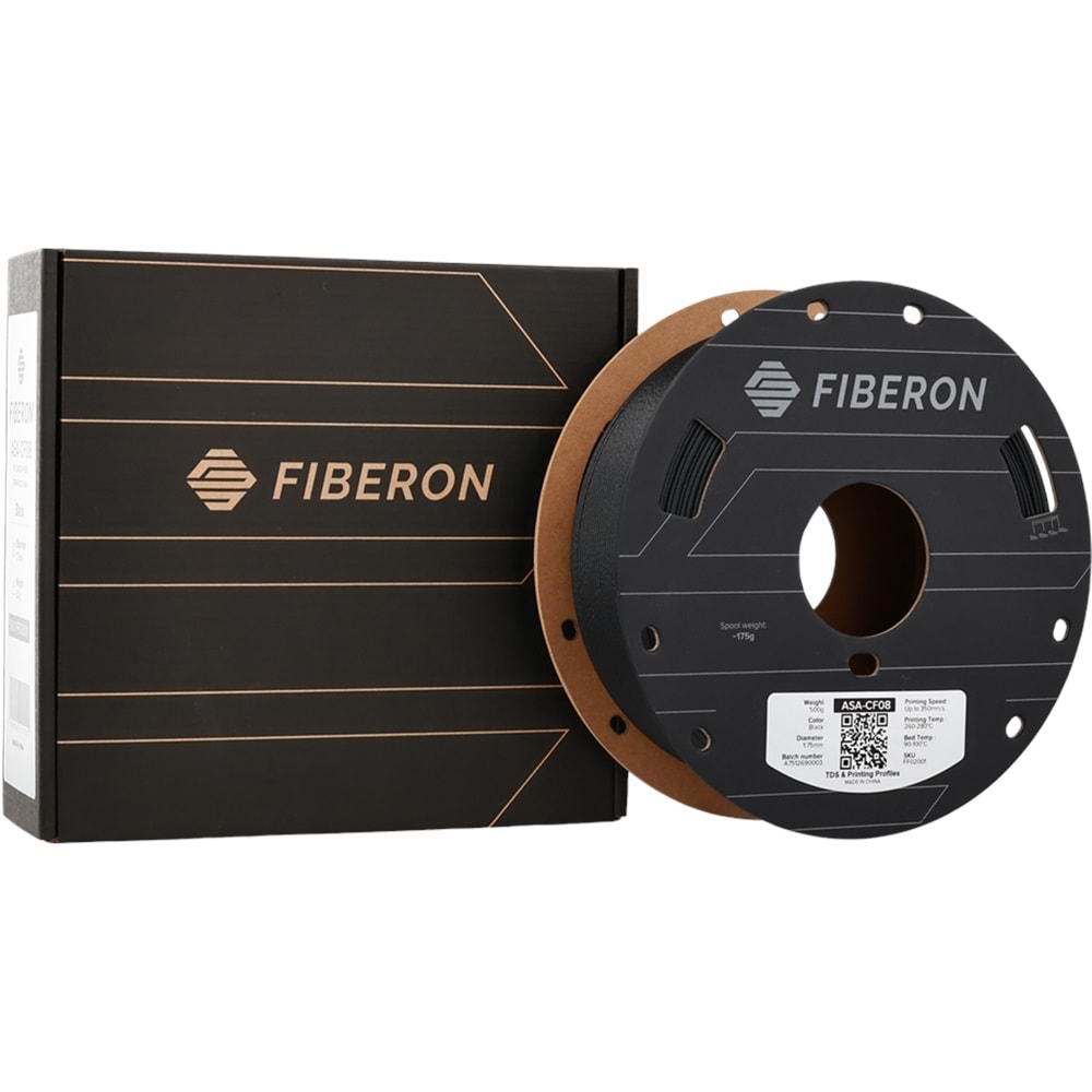 Fiberon ASA-CF08 Siyah Filament | UV Dayanımlı Karbon Fiber