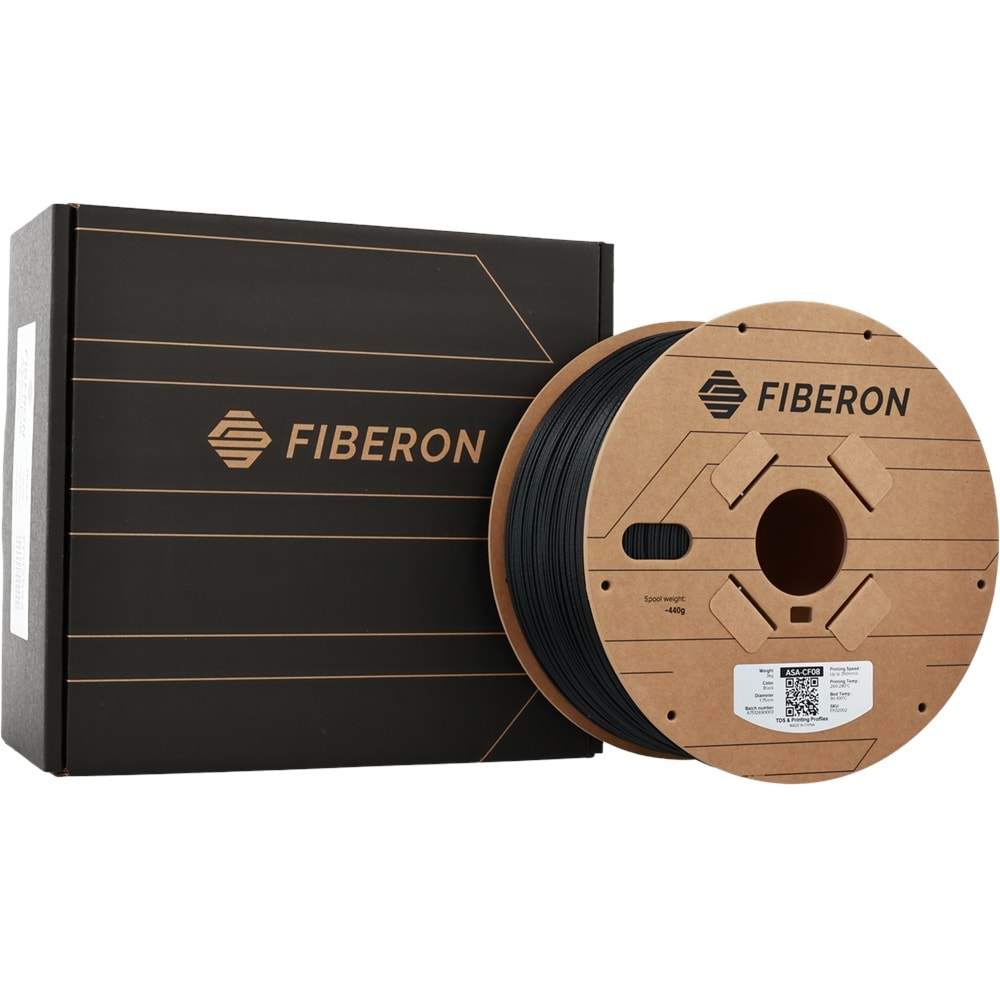 Fiberon ASA-CF08 Siyah Filament 3KG | UV Dayanımlı Karbon Fiber