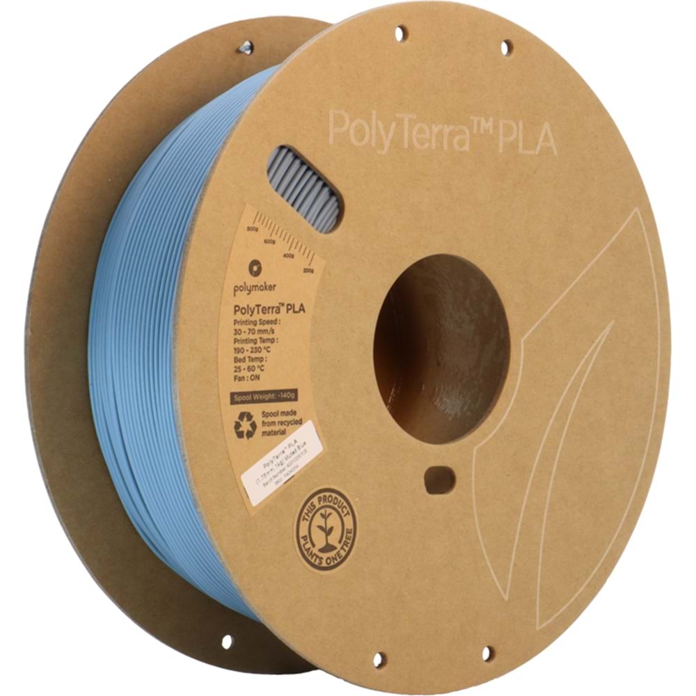 PolyTerra PLA Filament Yumuşak Mavi - 1 kg 1.75mm