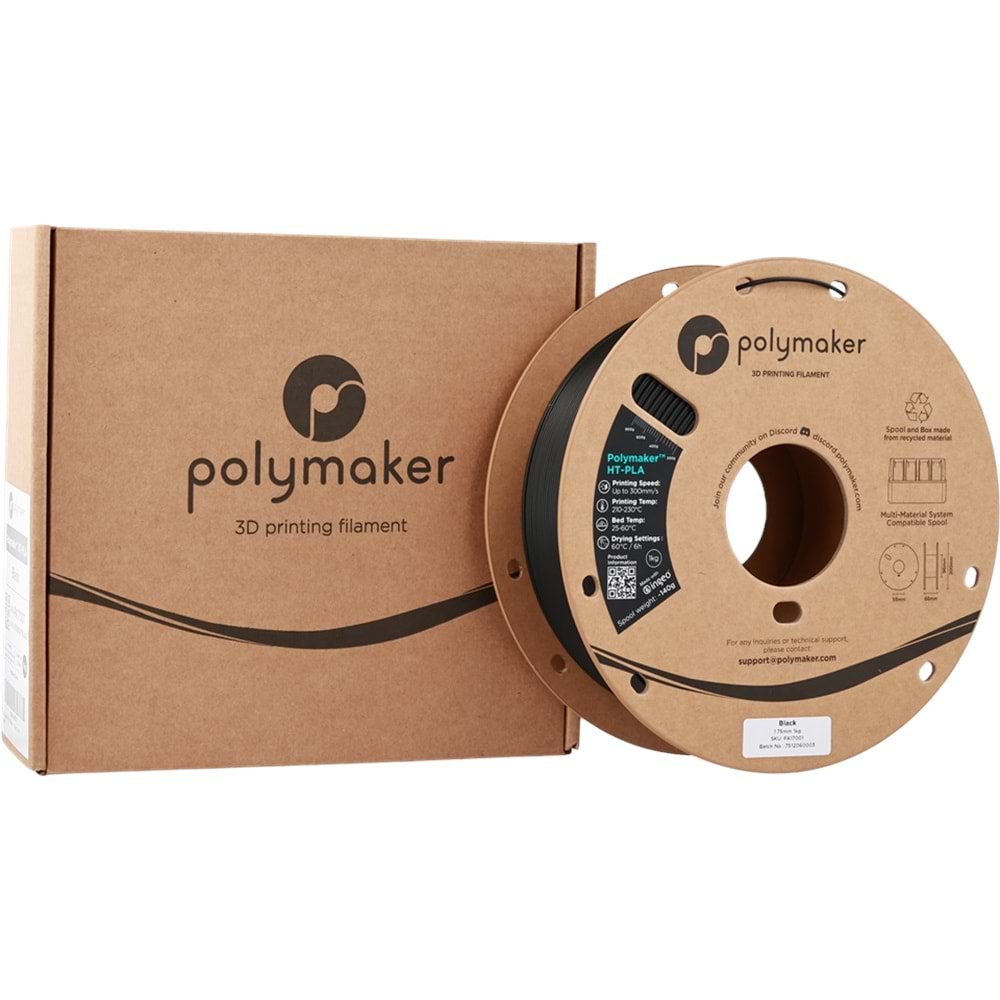 Polymaker HT-PLA Filament Siyah