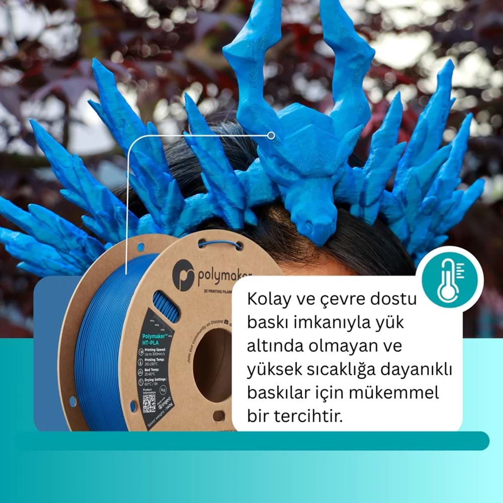 Polymaker HT-PLA Filament Mavi