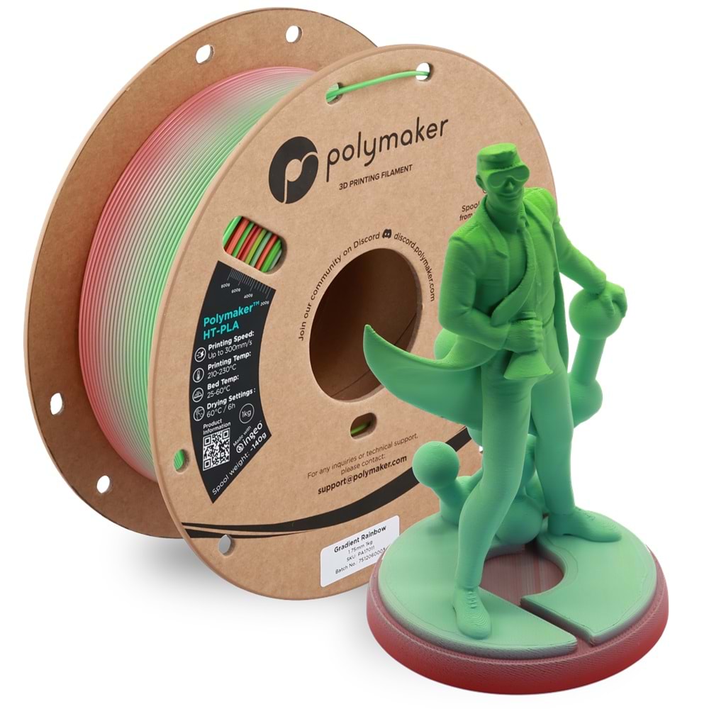 Polymaker HT-PLA Filament Gradient Gökkuşağı