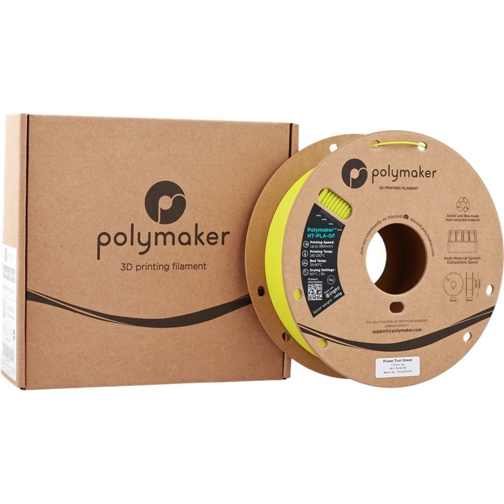 Polymaker HT-PLA-GF Filament Endüstriyel Yeşil
