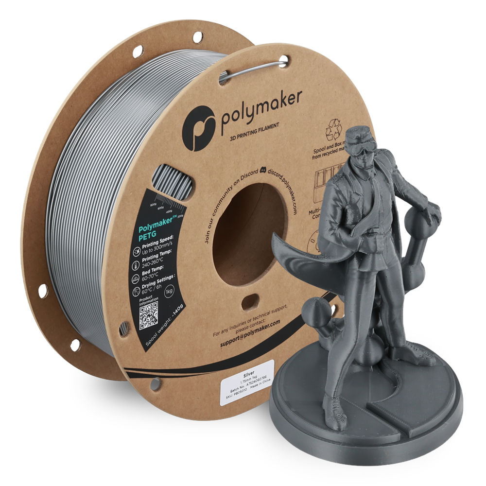 Polymaker PETG Filament Gümüş