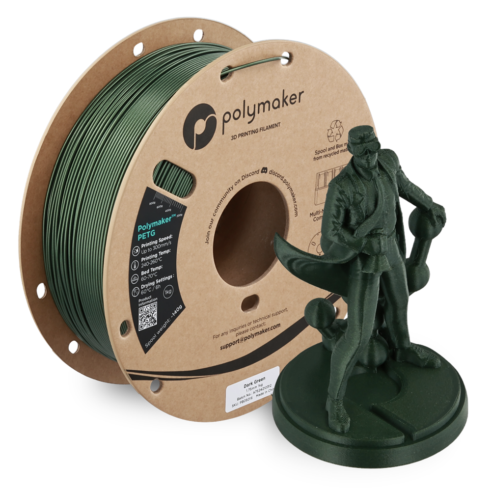 Polymaker PETG Filament Koyu Yeşil