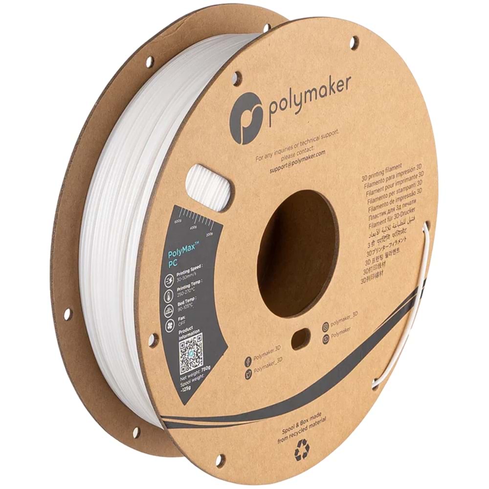 PolyMax Sert PC Filament Beyaz