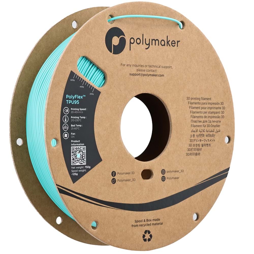 PolyFlex TPU95 Filament Camgöbeği - Esnek 3D Baskı