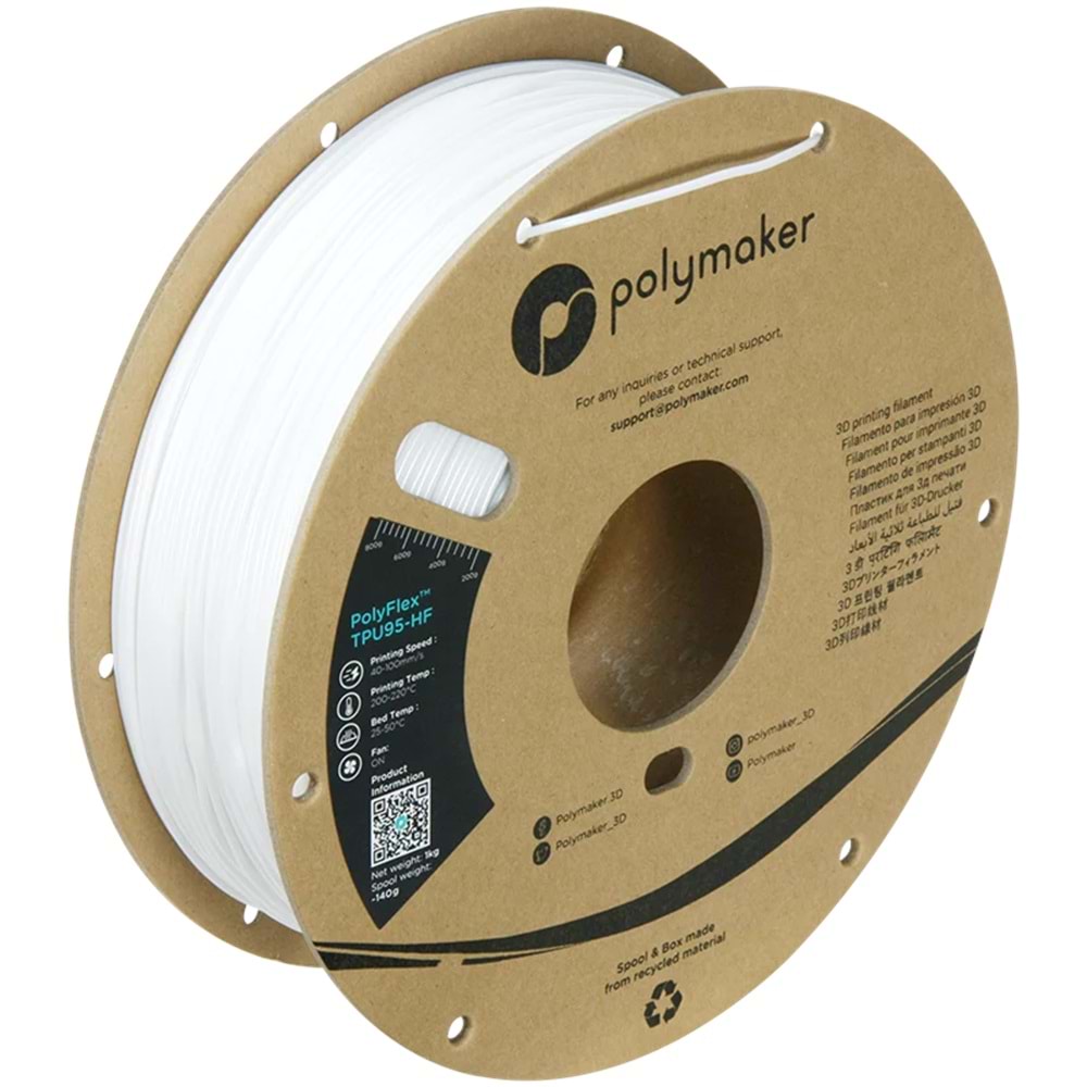 PolyFlex TPU95-HF Filament Beyaz