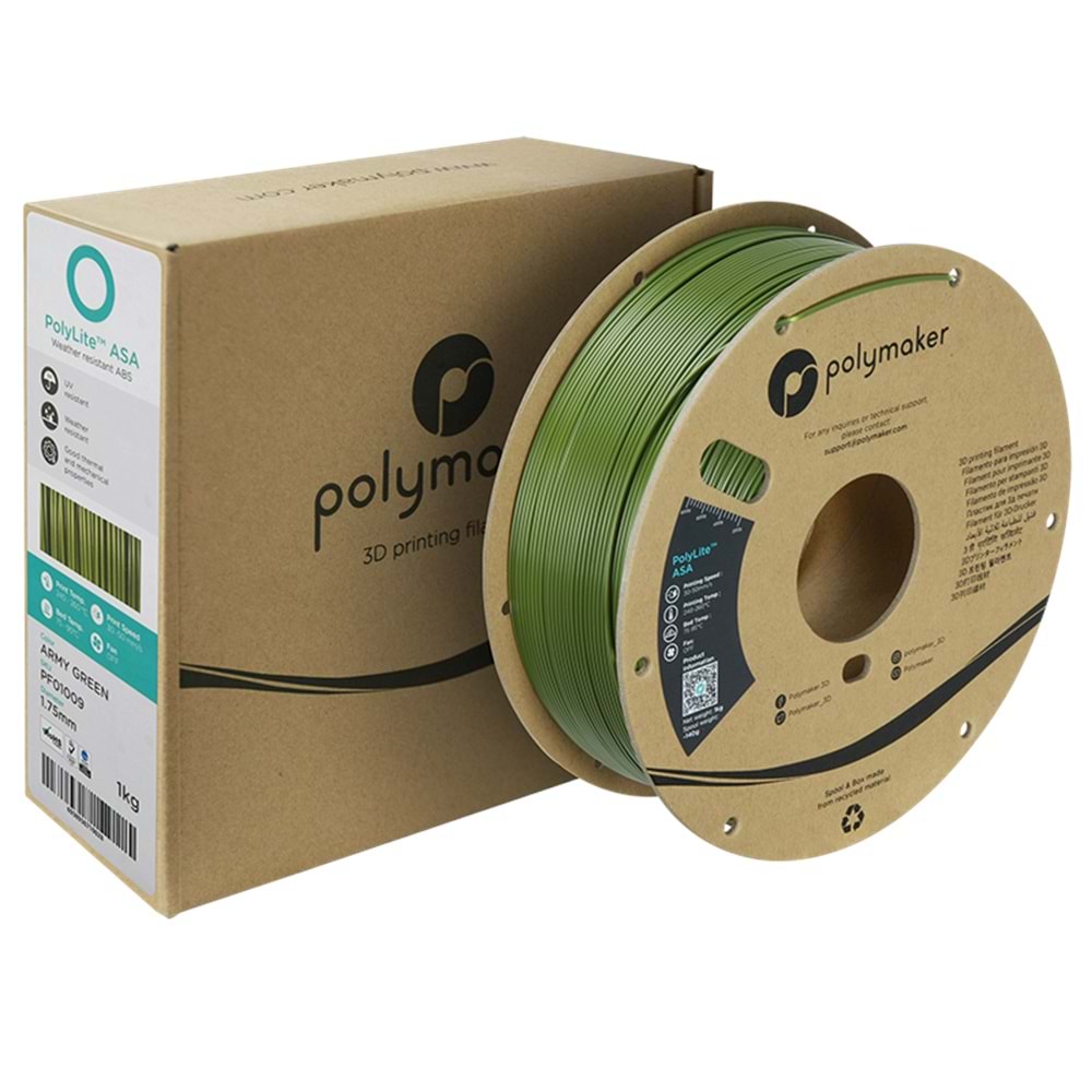PolyLite ASA Filament Askeri Yeşil