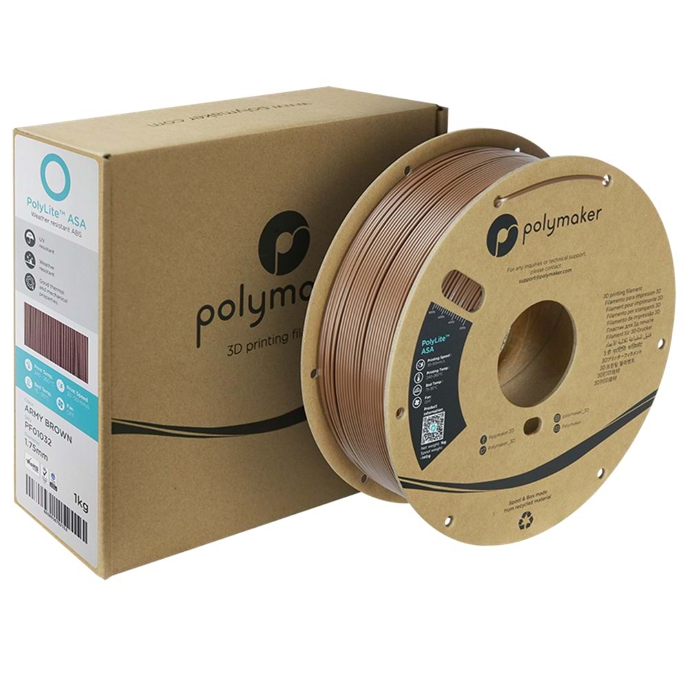 PolyLite ASA Filament Askeri Kahverengi
