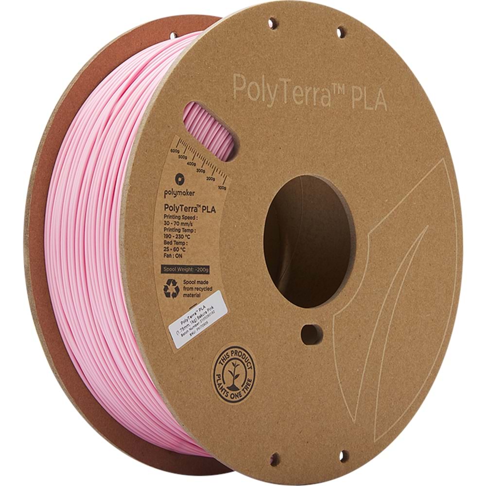 PolyTerra PLA Filament Sakura Pembe - 1 kg 1.75mm