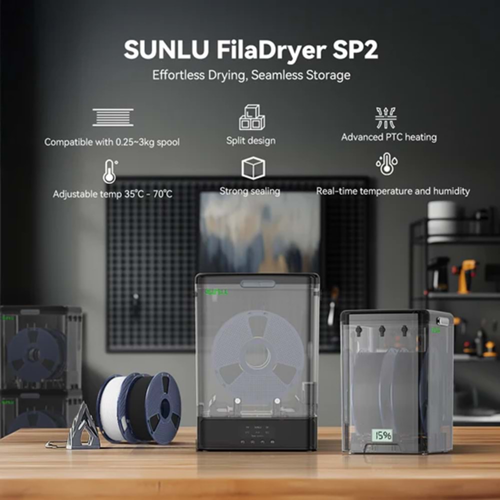 SUNLU FilaDryer SP2 | Filament Kurutucu ve Nem Giderici
