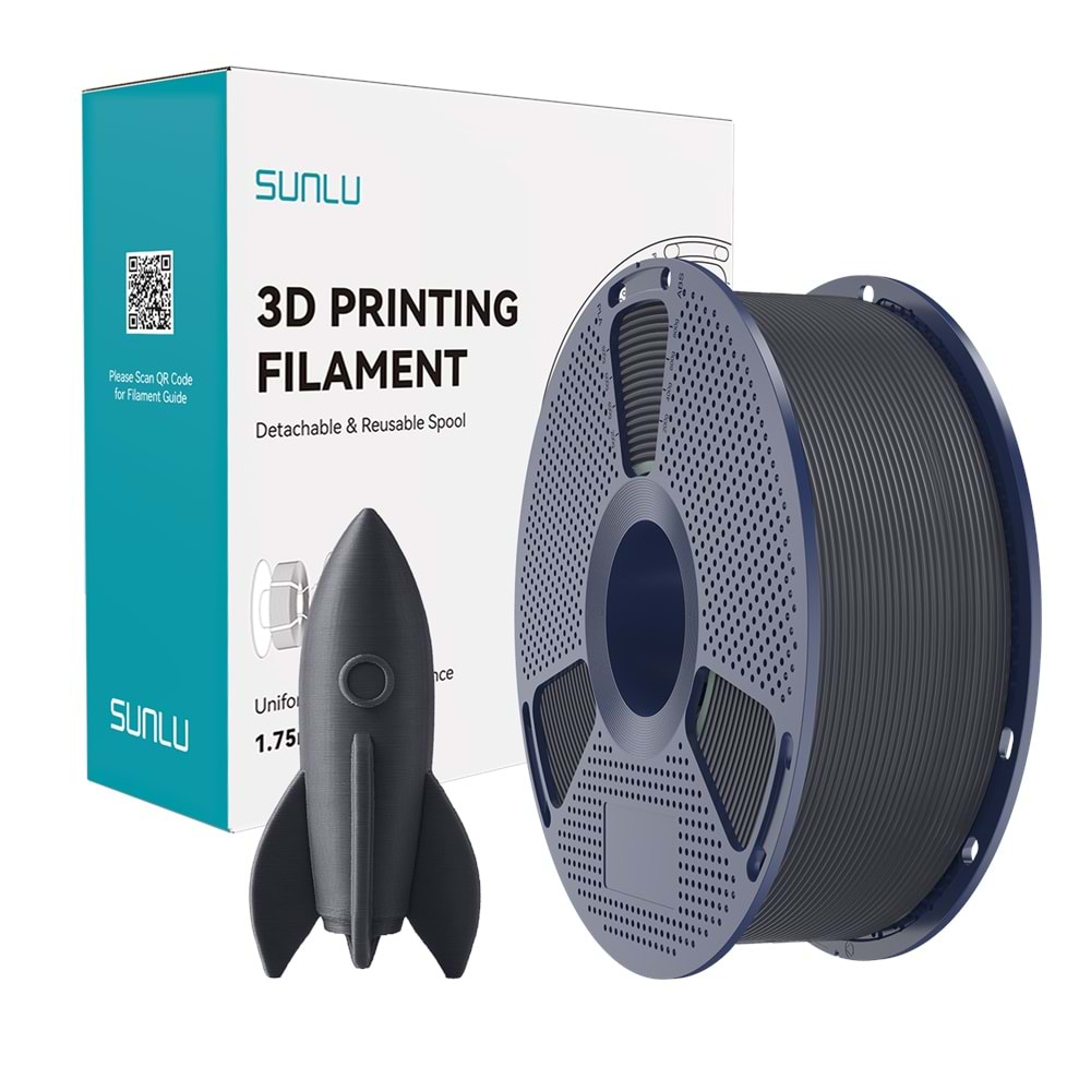Sunlu Yüksek Hızlı PLA Filament Gri – 1kg 1.75mm