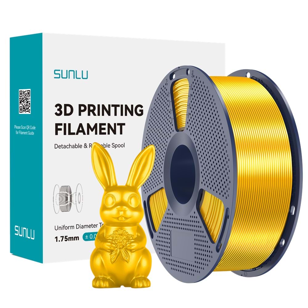 Sunlu Silk PLA+ Filament Açık Altın - 1kg 1.75mm