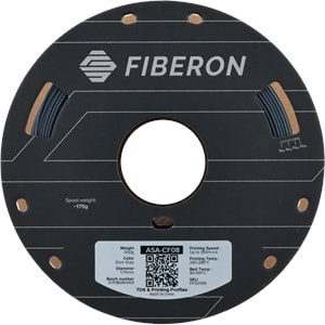 Fiberon ASA-CF08 Koyu Gri Filament | UV Dayanımlı Karbon Fiber