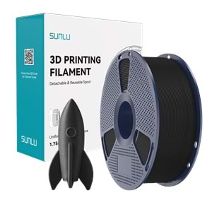 Sunlu Yüksek Hızlı PLA Filament Siyah – 1kg 1.75mm