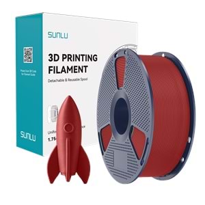Sunlu Yüksek Hızlı PLA Filament Kırmızı – 1kg 1.75mm