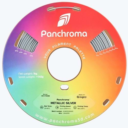Panchroma PLA Filament Metalik Gümüş