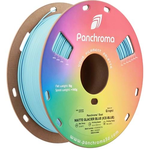 Panchroma PLA Dual Filament Mat Buzul (Buz - Mavi)