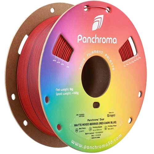 Panchroma PLA Dual Filament Mat Karışık Böğürtlen (Kırmızı - Lacivert)
