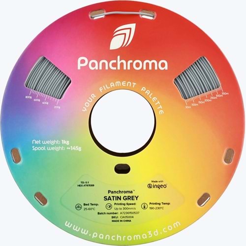 Panchroma PLA Filament Saten Gri