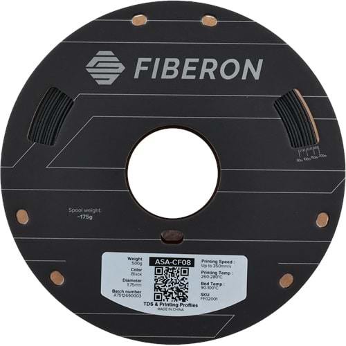 Fiberon ASA-CF08 Siyah Filament | UV Dayanımlı Karbon Fiber