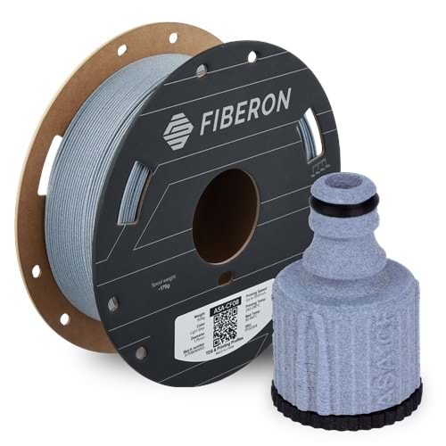 Fiberon ASA-CF08 Açık Gri Filament | UV Dayanımlı Karbon Fiber