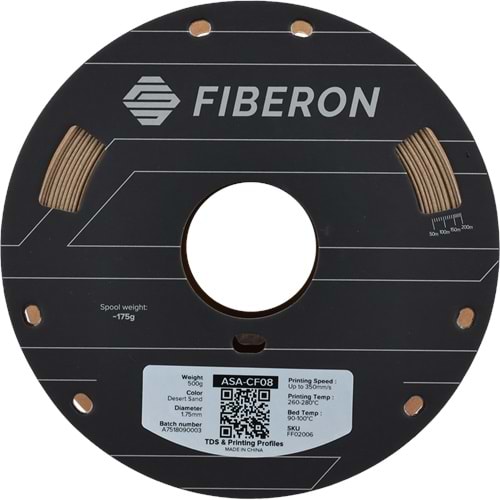 Fiberon ASA-CF08 Çöl Kumu Filament | UV Dayanımlı Karbon Fiber