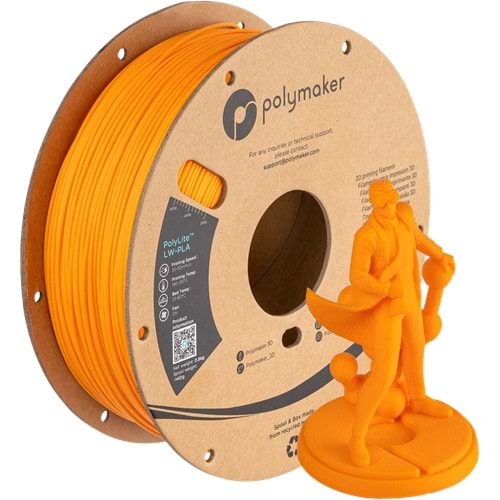 PolyLite LW-PLA Filament Parlak Turuncu