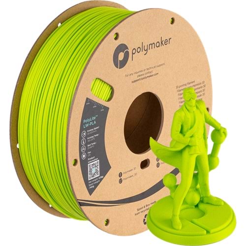 PolyLite LW-PLA Filament Parlak Yeşil