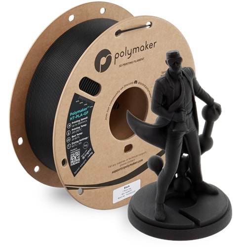 Polymaker HT-PLA-GF Filament Siyah