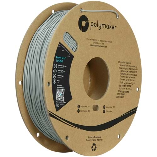 PolyFlex TPU90 Filament Gri – Esnek 3D Baskı