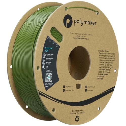 PolyLite ASA Filament Askeri Yeşil