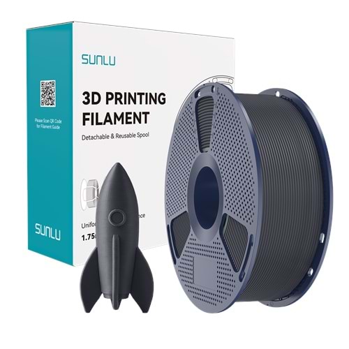 Sunlu Yüksek Hızlı PLA Filament Gri – 1kg 1.75mm