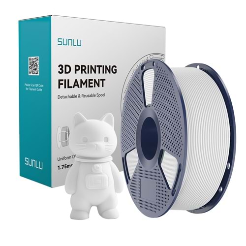 Sunlu PLA Mat Filament Beyaz - 1kg 1.75mm
