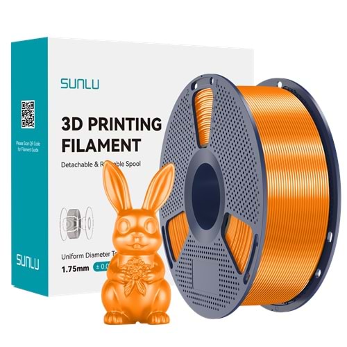 Sunlu Silk PLA+ Filament Turuncu - 1kg 1.75mm
