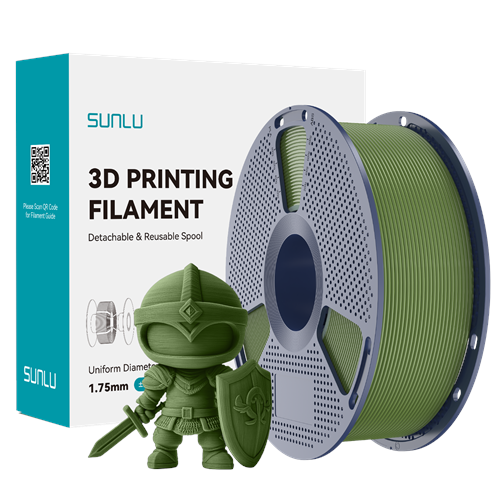 Sunlu PLA+ 2.0 Filament Zeytin Yeşili - 1kg 1.75mm