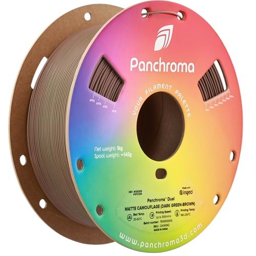 Panchroma PLA Dual Filament Mat Kamuflaj (Koyu Yeşil - Kahverengi)